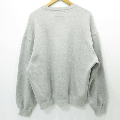 WACKOMARIA | ワコマリア MIDDLE WEIGHT CREW NECK SWEAT SHIRT ミドルウェイトクルーネックスウェットシャツ ロゴ刺繍 スウェット グレー サイズ：XL【三重本店】