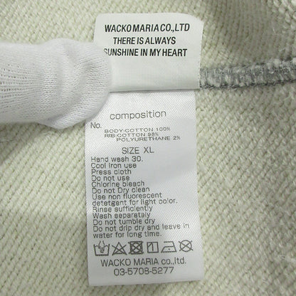 WACKOMARIA | ワコマリア MIDDLE WEIGHT CREW NECK SWEAT SHIRT ミドルウェイトクルーネックスウェットシャツ ロゴ刺繍 スウェット グレー サイズ：XL【三重本店】
