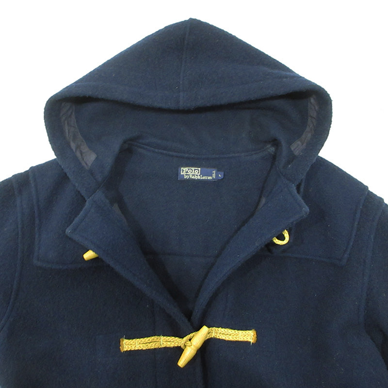 POLO RALPH LAUREN | ポロ・ラルフローレン ダッフルコート フード付きウールコート 80's～90's ダッフルコート PMJ-CJR-RL-HA-0708 ネイビー サイズ：L【三重本店】