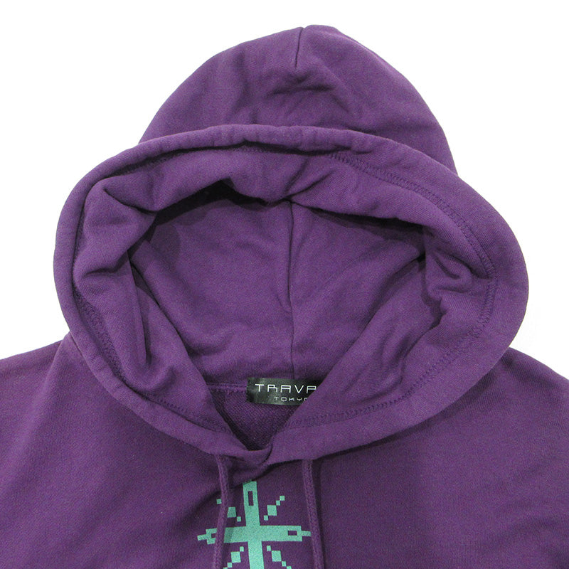TRAVAS TOKYO | トラバストーキョー Pixel Bear Hoodie ピクセルベアーフーディ クマプリント長袖パーカー パーカー 1521400500 パープル サイズ：FreeSize【三重本店】