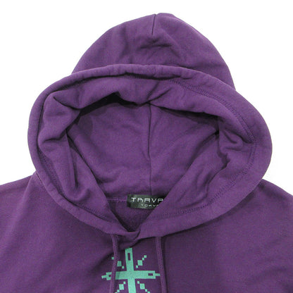 TRAVAS TOKYO | トラバストーキョー Pixel Bear Hoodie ピクセルベアーフーディ クマプリント長袖パーカー パーカー 1521400500 パープル サイズ：FreeSize【三重本店】