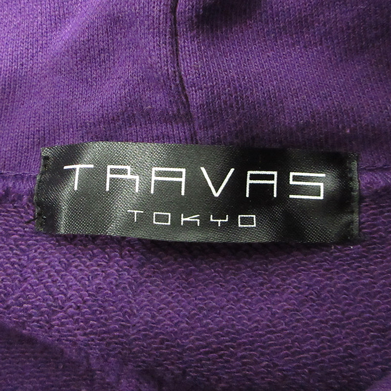 TRAVAS TOKYO | トラバストーキョー Pixel Bear Hoodie ピクセルベアーフーディ クマプリント長袖パーカー パーカー 1521400500 パープル サイズ：FreeSize【三重本店】