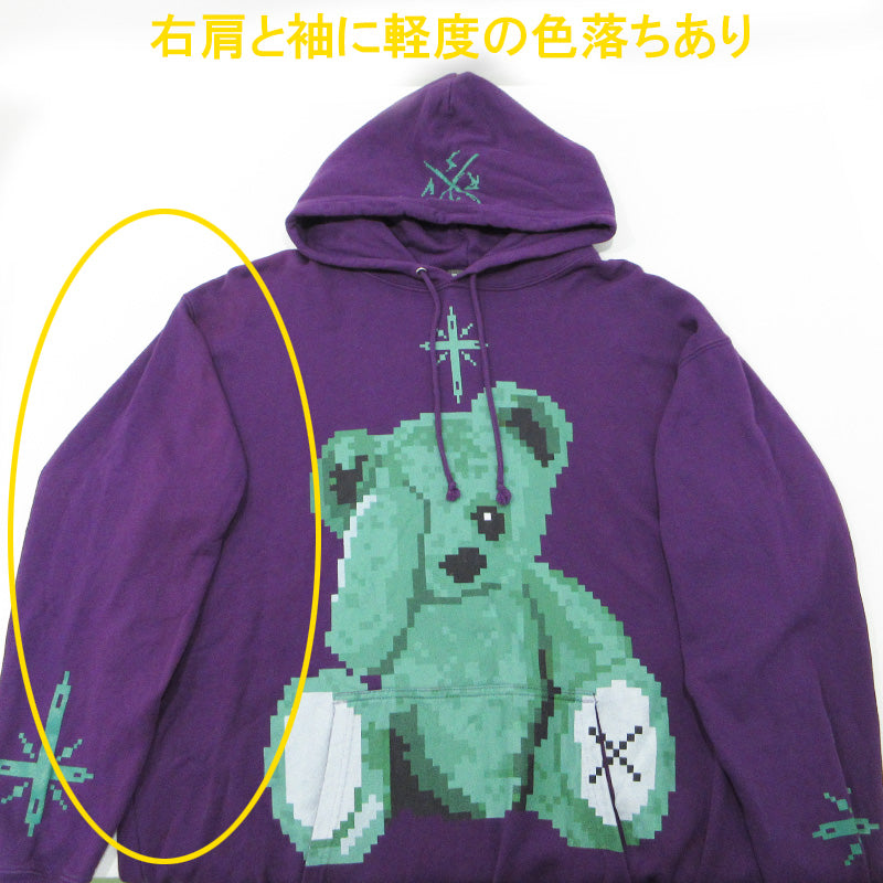 TRAVAS TOKYO | トラバストーキョー Pixel Bear Hoodie ピクセルベアーフーディ クマプリント長袖パーカー パーカー 1521400500 パープル サイズ：FreeSize【三重本店】