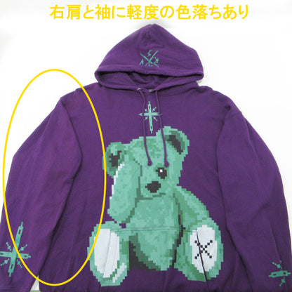 TRAVAS TOKYO | トラバストーキョー Pixel Bear Hoodie ピクセルベアーフーディ クマプリント長袖パーカー パーカー 1521400500 パープル サイズ：FreeSize【三重本店】