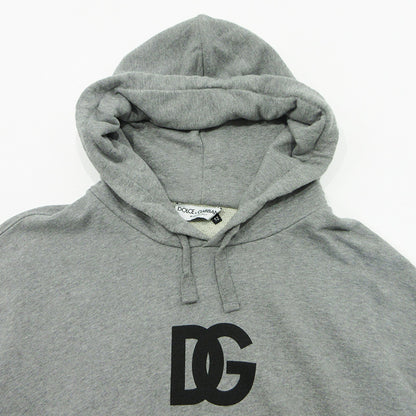 DOLCE & GABBANA | ドルチェアンドガッバーナ ロゴプリント長袖パーカー パーカー JZ G9AUST G7MM1B グレー サイズ：52【三重本店】