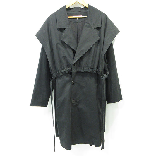 SASQUATCH fabrix | サスクワッチファブリックス POWER SHOULDER TRENCH COAT パワーショルダートレンチコート トレンチコート 20AW-JKL-003 ブラック サイズ：M【三重本店】
