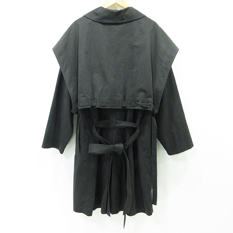 SASQUATCH fabrix | サスクワッチファブリックス POWER SHOULDER TRENCH COAT パワーショルダートレンチコート トレンチコート 20AW-JKL-003 ブラック サイズ：M【三重本店】