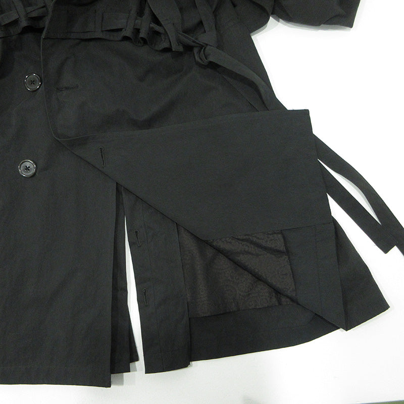 SASQUATCH fabrix | サスクワッチファブリックス POWER SHOULDER TRENCH COAT パワーショルダートレンチコート トレンチコート 20AW-JKL-003 ブラック サイズ：M【三重本店】