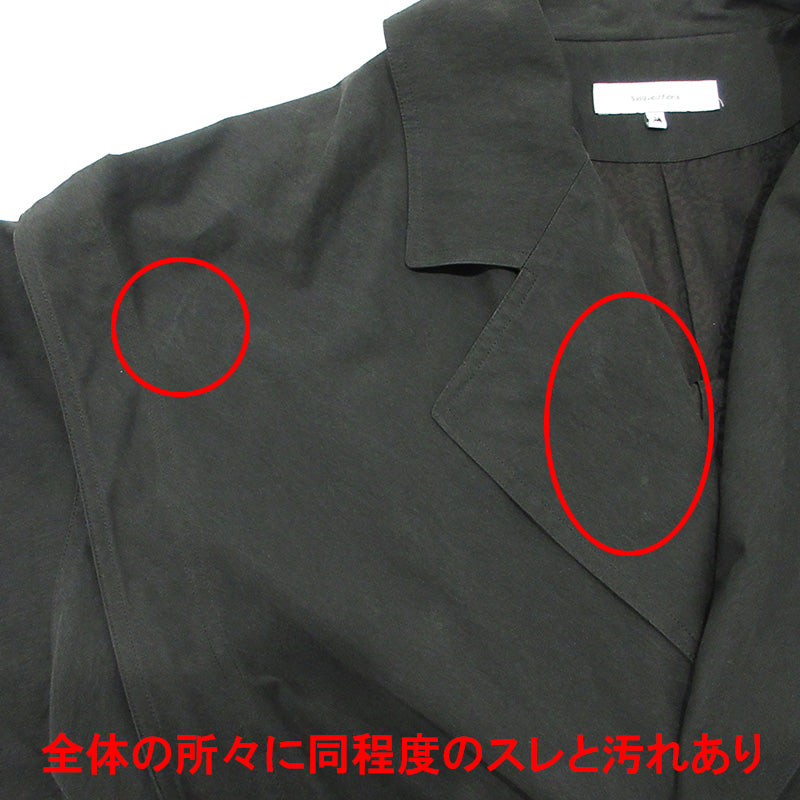 SASQUATCH fabrix | サスクワッチファブリックス POWER SHOULDER TRENCH COAT パワーショルダートレンチコート トレンチコート 20AW-JKL-003 ブラック サイズ：M【三重本店】