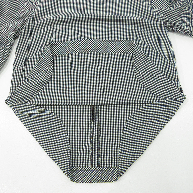 RALPH LAUREN | ラルフローレン チェック柄刺繍長袖ブラウス 総柄七分袖プルオーバーシャツ ブラウス ブラック×ホワイト サイズ：M【三重本店】