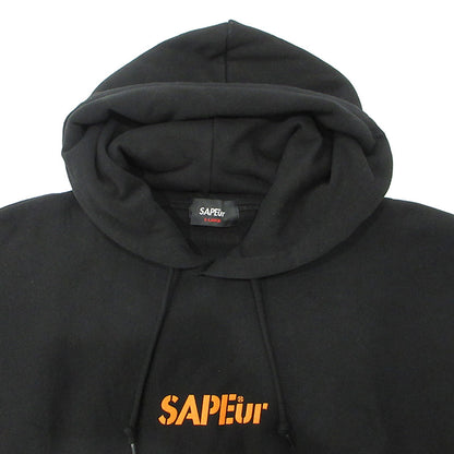 SAPEur | サプール × 浜田雅功 ハマダマサトシ MASATOSHI HAMADA HOODIE プリント長袖パーカー パーカー ブラック サイズ：XL【三重本店】