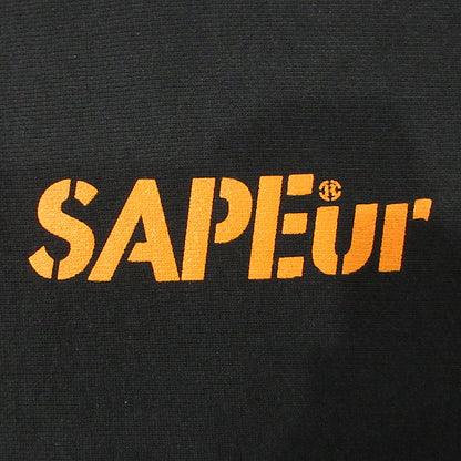 SAPEur | サプール × 浜田雅功 ハマダマサトシ MASATOSHI HAMADA HOODIE プリント長袖パーカー パーカー ブラック サイズ：XL【三重本店】