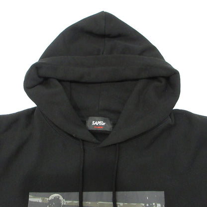 SAPEur | サプール A Elegantes SAPEur BIG3 CLASSOC VINTAGE HOODIE クラッシックビンテージフーディ クラックプリント長袖パーカー ひび割れ加工 パーカー ブラック サイズ：XL【三重本店】
