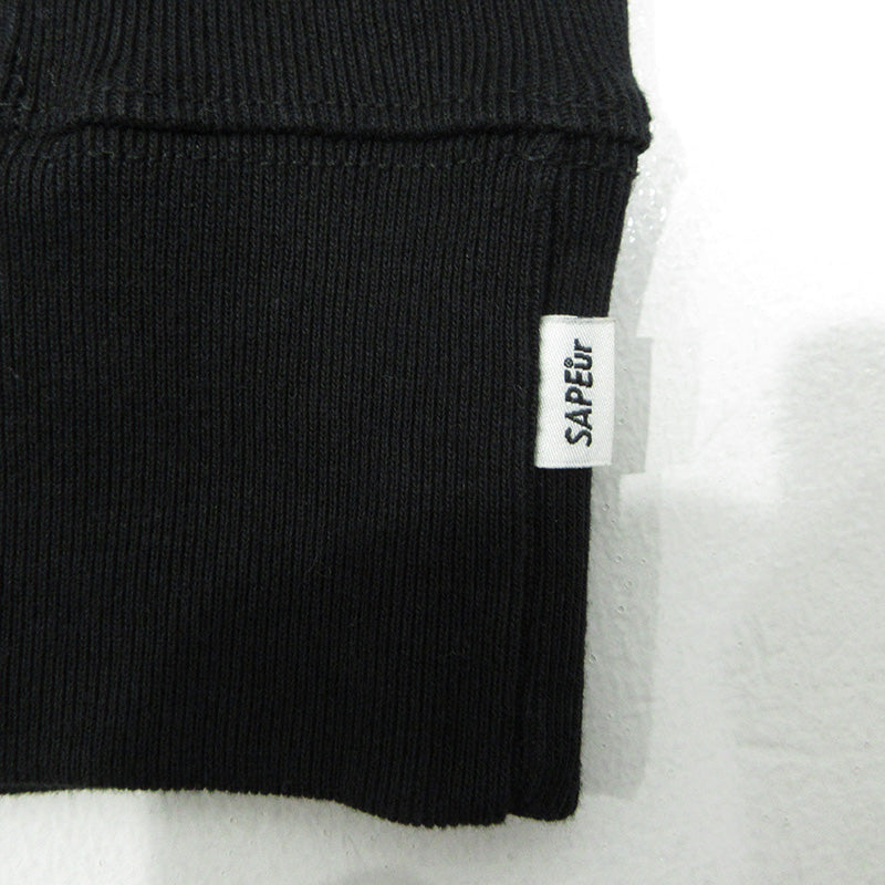 SAPEur | サプール A Elegantes SAPEur BIG3 CLASSOC VINTAGE HOODIE クラッシックビンテージフーディ クラックプリント長袖パーカー ひび割れ加工 パーカー ブラック サイズ：XL【三重本店】