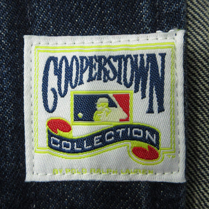 RALPH LAUREN | ラルフローレン × NY YANKEES ニューヨークヤンキース MLB デニムスタジャン ロゴワッペンデニムジャケット ブルゾン スタジャン ネイビー インディゴ サイズ：M【三重本店】