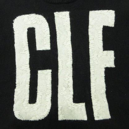 SAINT MICHAEL | セントマイケルセイントマイケル KNIT CLF USED加工ロゴ長袖ニット ダメージ加工セーター セーター SM-A22-0000-033 ブラック サイズ：M【三重本店】