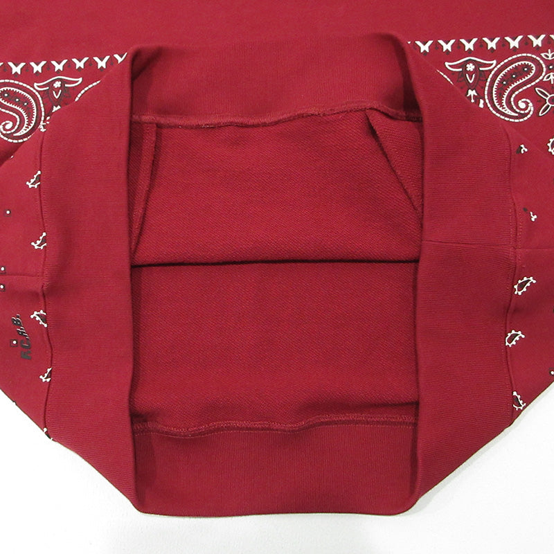 FCRB | エフシーアールビー BANDANA SWEAT HOODIE バンダナスウェットフーディ 総柄長袖パーカー パーカー FCRB-260041 レッド サイズ：XXL【三重本店】