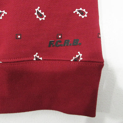 FCRB | エフシーアールビー BANDANA SWEAT HOODIE バンダナスウェットフーディ 総柄長袖パーカー パーカー FCRB-260041 レッド サイズ：XXL【三重本店】