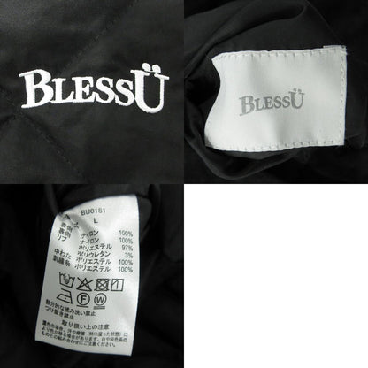 BLESS U | ブレスユー BU REVERSIBLE BOMBER JACKET リバーシブルボンバージャケット ロゴ刺繍中綿ジャケット ミリタリージャケット BU0181 ブラック×オレンジ サイズ：L【三重本店】