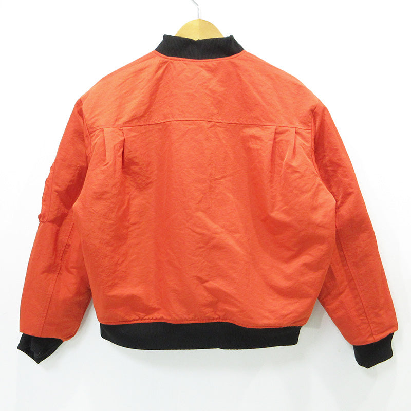 BLESS U | ブレスユー BU REVERSIBLE BOMBER JACKET リバーシブルボンバージャケット ロゴ刺繍中綿ジャケット ミリタリージャケット BU0181 ブラック×オレンジ サイズ：L【三重本店】