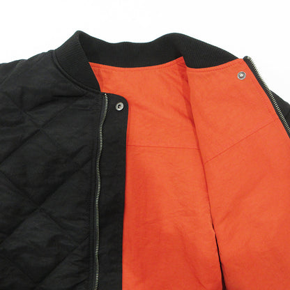 BLESS U | ブレスユー BU REVERSIBLE BOMBER JACKET リバーシブルボンバージャケット ロゴ刺繍中綿ジャケット ミリタリージャケット BU0181 ブラック×オレンジ サイズ：L【三重本店】