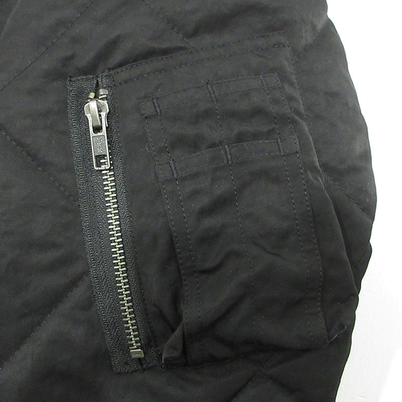 BLESS U | ブレスユー BU REVERSIBLE BOMBER JACKET リバーシブルボンバージャケット ロゴ刺繍中綿ジャケット ミリタリージャケット BU0181 ブラック×オレンジ サイズ：L【三重本店】