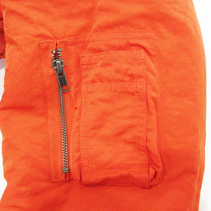 BLESS U | ブレスユー BU REVERSIBLE BOMBER JACKET リバーシブルボンバージャケット ロゴ刺繍中綿ジャケット ミリタリージャケット BU0181 ブラック×オレンジ サイズ：L【三重本店】