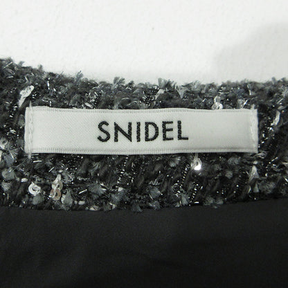 snidel | スナイデル Vネックツイードジャンスカ 総柄ノースリーブワンピース チェック柄 ワンピース SWFO255054 グレー サイズ：1【三重本店】