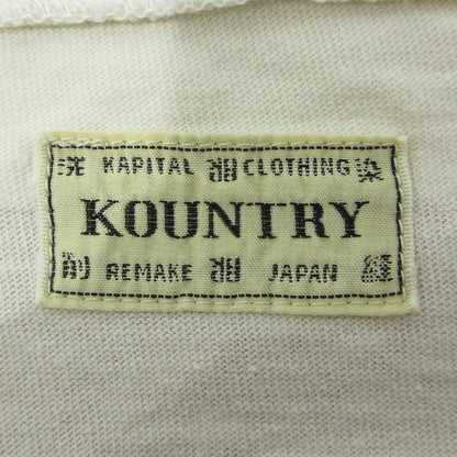 KAPITAL | キャピタル 天竺2TONE BONE TEE ２トーンボーンTシャツ 骨プリント半袖Tシャツ 胸ポケット 半袖Ｔシャツ EK-1112 ライトベージュ アイボリー サイズ：FreeSize【三重本店】