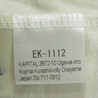 KAPITAL | キャピタル 天竺2TONE BONE TEE ２トーンボーンTシャツ 骨プリント半袖Tシャツ 胸ポケット 半袖Ｔシャツ EK-1112 ライトベージュ アイボリー サイズ：FreeSize【三重本店】
