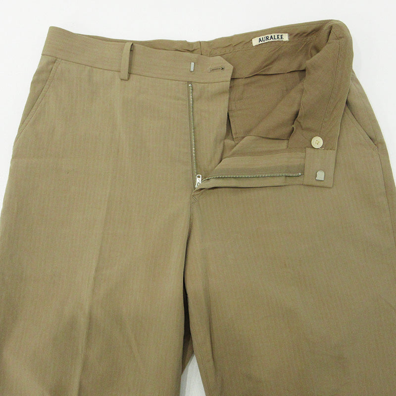 AURALEE | オーラリー WASHEDFINX RIPSTOP SLACKS ウォッシュドフィンクスリップストップスラックス コットンパンツ その他ボトムス A21SP03FL ベージュ サイズ：4【三重本店】