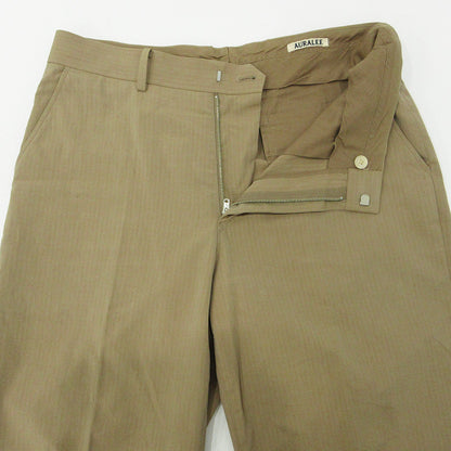 AURALEE | オーラリー WASHEDFINX RIPSTOP SLACKS ウォッシュドフィンクスリップストップスラックス コットンパンツ その他ボトムス A21SP03FL ベージュ サイズ：4【三重本店】