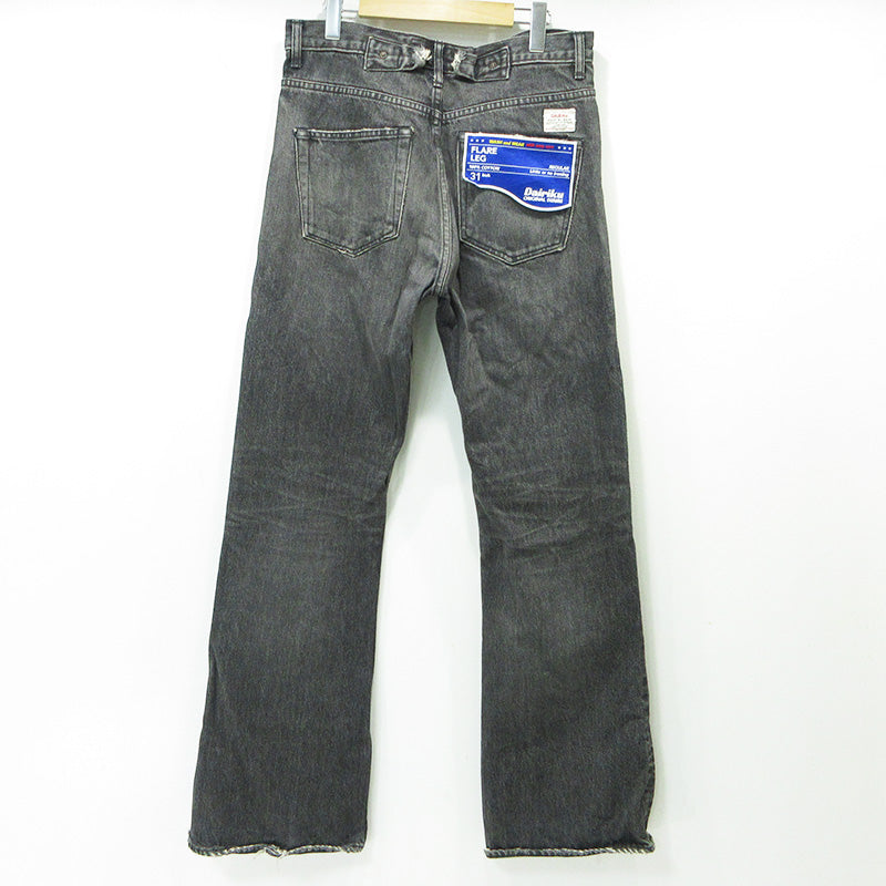 DAIRIKU | ダイリク NORTHERN SOUL FLARE DENIM PANTS ノーザンソウルフレアデニムパンツ 23AW USED加工ロゴワッペンボタンフライデニムパンツ ダメージ加工 デニムパンツ 23AW D-6 グレー ブラック系 サイズ：31【三重本店】
