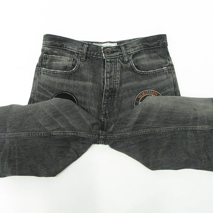 DAIRIKU | ダイリク NORTHERN SOUL FLARE DENIM PANTS ノーザンソウルフレアデニムパンツ 23AW USED加工ロゴワッペンボタンフライデニムパンツ ダメージ加工 デニムパンツ 23AW D-6 グレー ブラック系 サイズ：31【三重本店】