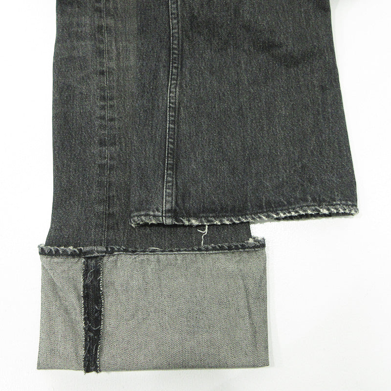 DAIRIKU | ダイリク NORTHERN SOUL FLARE DENIM PANTS ノーザンソウルフレアデニムパンツ 23AW USED加工ロゴワッペンボタンフライデニムパンツ ダメージ加工 デニムパンツ 23AW D-6 グレー ブラック系 サイズ：31【三重本店】
