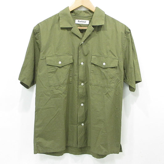 Barbour | バーブァー オープンカラーダブルポケット半袖シャツ 開襟 半袖シャツ 1901010 カーキグリーン サイズ：不明【三重本店】