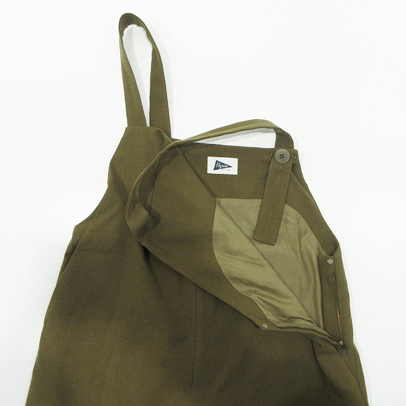 Pilgrim Surf+Supply | ピルグリム サーフ+サプライ ウールサロペット サロペット 37-17-0043-874 ブラウン系 カーキ サイズ：1【三重本店】