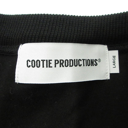 COOTIE | クーティー SWALLOW RIB SWEAT CREW スワローリブスウェットクルー 25ss ロゴプリント長袖スウェットシャツ スウェット CTE-25A338 ブラック サイズ：L【三重本店】
