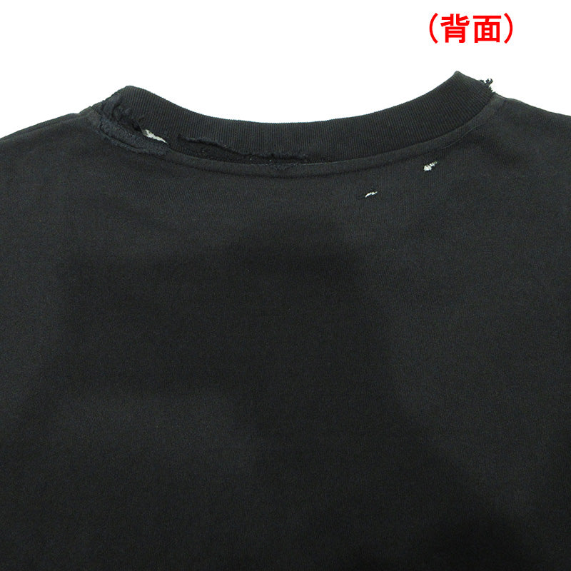 CVTVLIST | カタリスト USED加工ロゴワッペン長袖Tシャツ ダメージ加工 長袖Ｔシャツ ブラック サイズ：2【三重本店】