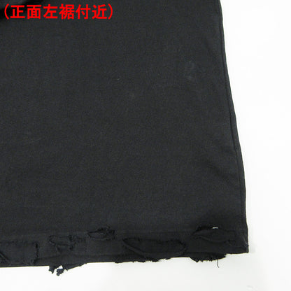 CVTVLIST | カタリスト USED加工ロゴワッペン長袖Tシャツ ダメージ加工 長袖Ｔシャツ ブラック サイズ：2【三重本店】