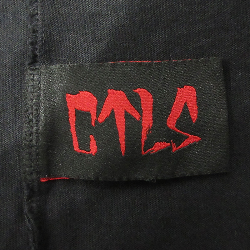 CVTVLIST | カタリスト USED加工ロゴワッペン長袖Tシャツ ダメージ加工 長袖Ｔシャツ ブラック サイズ：2【三重本店】