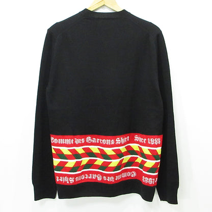 COMME des GARCONS SHIRT | コムデギャルソンシャツ Acrylic Wool Intarsia Gauge アクリルウールインターシャゲージ ウール混総柄長袖ニット セーター ニット FP-N002 ブラック サイズ：L【三重本店】