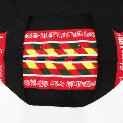 COMME des GARCONS SHIRT | コムデギャルソンシャツ Acrylic Wool Intarsia Gauge アクリルウールインターシャゲージ ウール混総柄長袖ニット セーター ニット FP-N002 ブラック サイズ：L【三重本店】