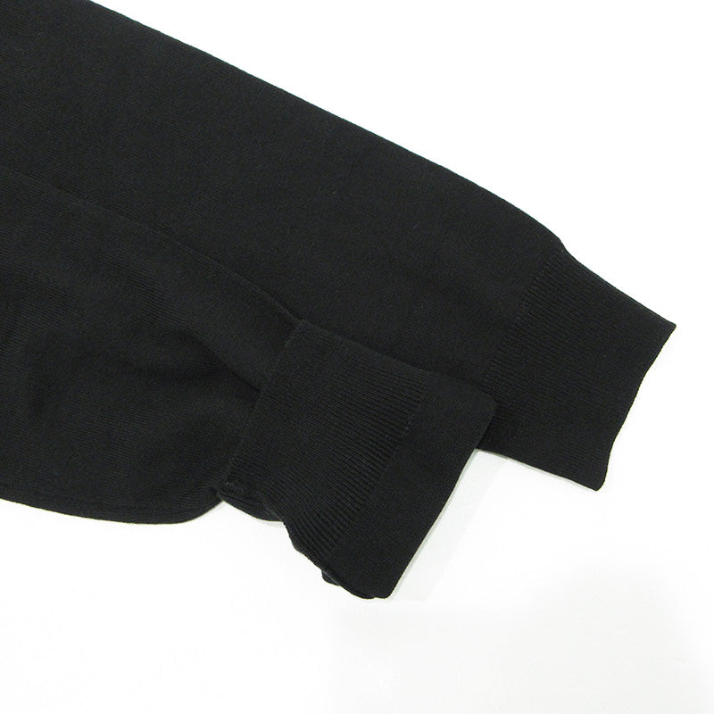 COMME des GARCONS SHIRT | コムデギャルソンシャツ Acrylic Wool Intarsia Gauge アクリルウールインターシャゲージ ウール混総柄長袖ニット セーター ニット FP-N002 ブラック サイズ：L【三重本店】