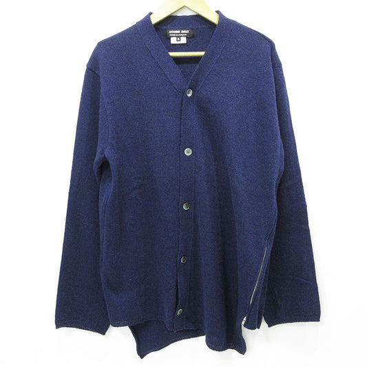 COMME des GARCONS | コムデギャルソン HOMME DEUX オムドゥ 捻れカーディガン アシンメトリーサイドジップウールカーディガン カーディガン DP-N003 ネイビー サイズ：XL【三重本店】