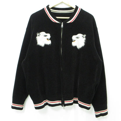 DAIRIKU | ダイリク Needle Punch Rversible Ska Knit ニードルパンチリバーシブルスカニット シロクマ刺繍ニットスーベニアジャケット スーベニアジャケット 24AW K-2 ブラック サイズ：M【三重本店】