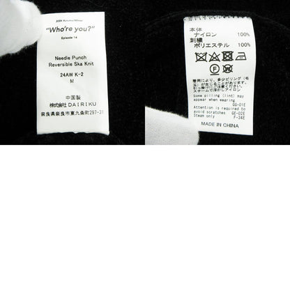 DAIRIKU | ダイリク Needle Punch Rversible Ska Knit ニードルパンチリバーシブルスカニット シロクマ刺繍ニットスーベニアジャケット スーベニアジャケット 24AW K-2 ブラック サイズ：M【三重本店】