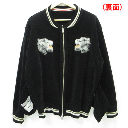 DAIRIKU | ダイリク Needle Punch Rversible Ska Knit ニードルパンチリバーシブルスカニット シロクマ刺繍ニットスーベニアジャケット スーベニアジャケット 24AW K-2 ブラック サイズ：M【三重本店】