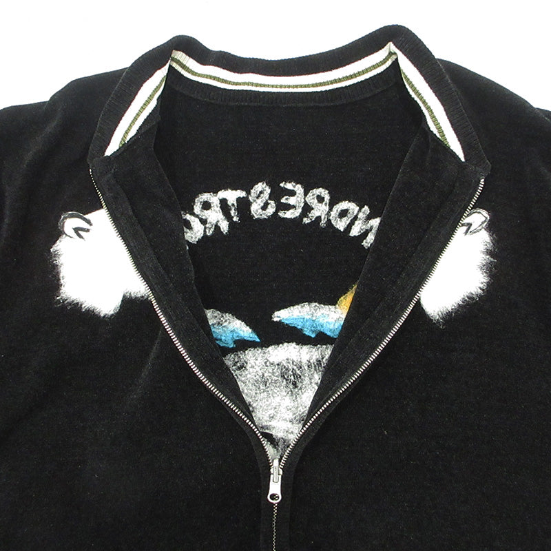 DAIRIKU | ダイリク Needle Punch Rversible Ska Knit ニードルパンチリバーシブルスカニット シロクマ刺繍ニットスーベニアジャケット スーベニアジャケット 24AW K-2 ブラック サイズ：M【三重本店】