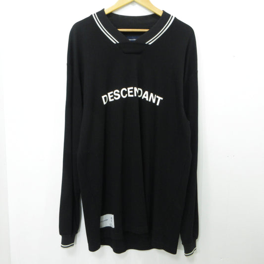 DESCENDANT | ディセンダント CHANT JERSEY 長袖Ｔシャツ 182ATDS-CSM22 ブラック サイズ：3【三重本店】